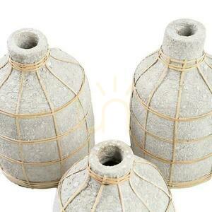 Vase BAZAR BIZAR Terracotta Collection Concrete Natural Terracotta Rattan L small 5