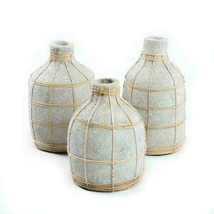 Vase BAZAR BIZAR Terracotta Collection Concrete Natural M Terracotta Rattan small 1