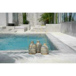Vase BAZAR BIZAR Terracotta Collection Concrete Natural M Terracotta Rattan small 3