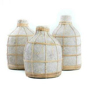 Vase BAZAR BIZAR Terracotta Collection Concrete Natural M Terracotta Rattan small 5