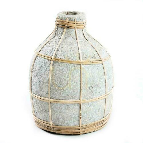 Check Vase BAZAR BIZAR Terracotta Collection Concrete Natural S Terracotta Rattan