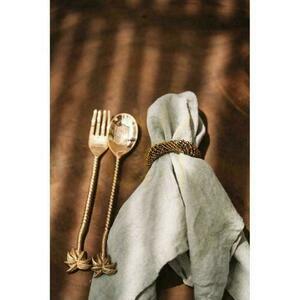 Salad Fork BAZAR BIZAR Brass Gold Palm Tree 26 cm 1 Salad Fork BAZAR BIZAR Brass Gold Palm Tree 26 cm small 1