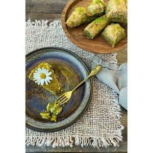 BAZAR BIZAR Gold Brass Pineapple Fork, 22 cm small 1