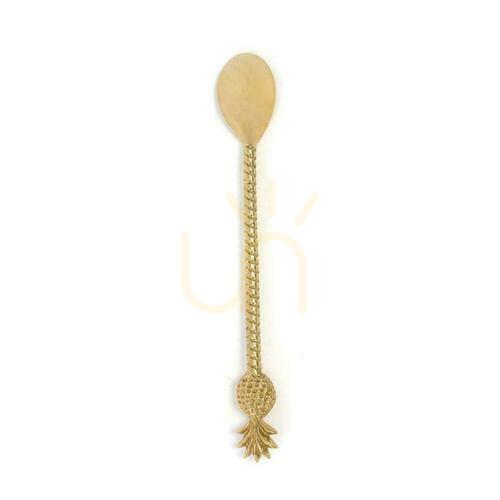 Check Long Spoon BAZAR BIZAR Gold Brass Pineapple