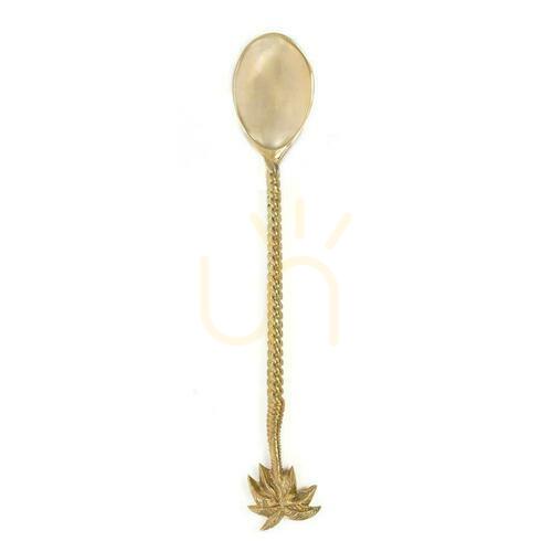 Check Brass Palm Tree Spoon BAZAR BIZAR Gold 22 cm