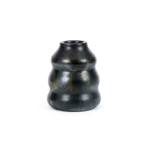 Check Terracotta Vase Black BAZAR BIZAR Burned Collection 17 cm