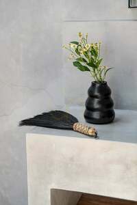 BAZAR BIZAR Burned Collection black terracotta vase, 17 cm small 9