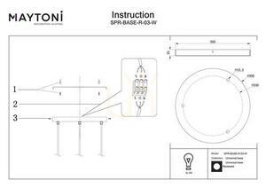 Accessory UNIVERSAL BASE SPR-BASE-R-03-W Maytoni small 1