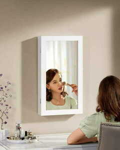 Jewelry cabinet with mirror - JBC51W small 2