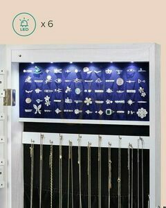 Jewelry cabinet with mirror - JJC99WT small 2