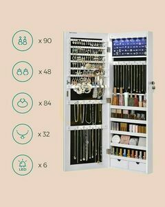 Jewelry cabinet with mirror - JJC99WT small 3