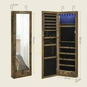 Jewelry cabinet with mirror - JJC93CB small 3