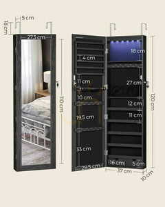 Jewelry cabinet with mirror - JJC093B01 small 5