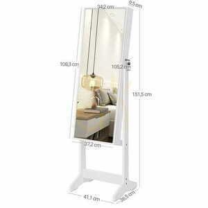 Jewelry cabinet with mirror - JJC69WT small 7