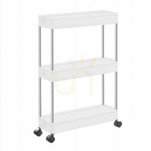 Check Cabinet on wheels 3 shelves white - KSC007W01