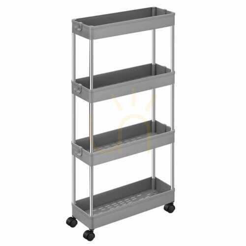 Check Cabinet on wheels 4 shelves gray - KSC008G01