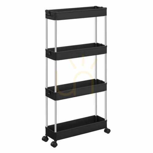 Check Cabinet on wheels 4 shelves black - KSC008B01