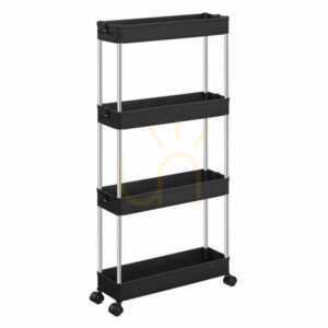 Cabinet on wheels 4 shelves black - KSC008B01 small 0