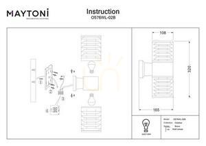 BRONX O576WL-02B outdoor wall lamp IP54 Maytoni small 5