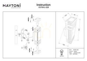 UNTER DEN LINDEN outdoor wall lamp O578WL-02B IP54 Maytoni small 7