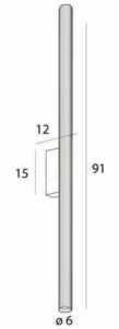Wall Light Max Light Fayette W0368 Gold 91 cm 18W 3000K IP44 4 Wall Light Max Light Fayette W0368 Gold 91 cm 18W 3000K IP44 small 4