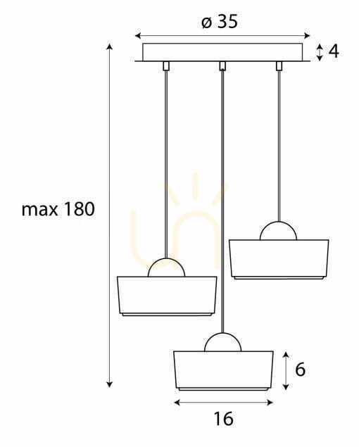 Show Pendant Light Max Light Lipari III P0543 White Brushed Gold 3-Light LED 3000K Pendant Light Max Light Lipari III P0543 White Brushed Gold 3-Light LED 3000K