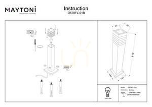 UNTER DEN LINDEN light post O578FL-01B IP54 Maytoni small 7