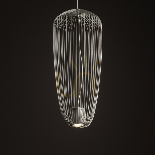 Check PUMPKIN S 11242 Nowodvorski pendant light GU10 R50 silk grey 27 cm