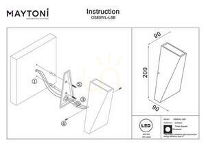 TIMES SQUARE outdoor wall lamp O580WL-L6B IP54 Maytoni small 8