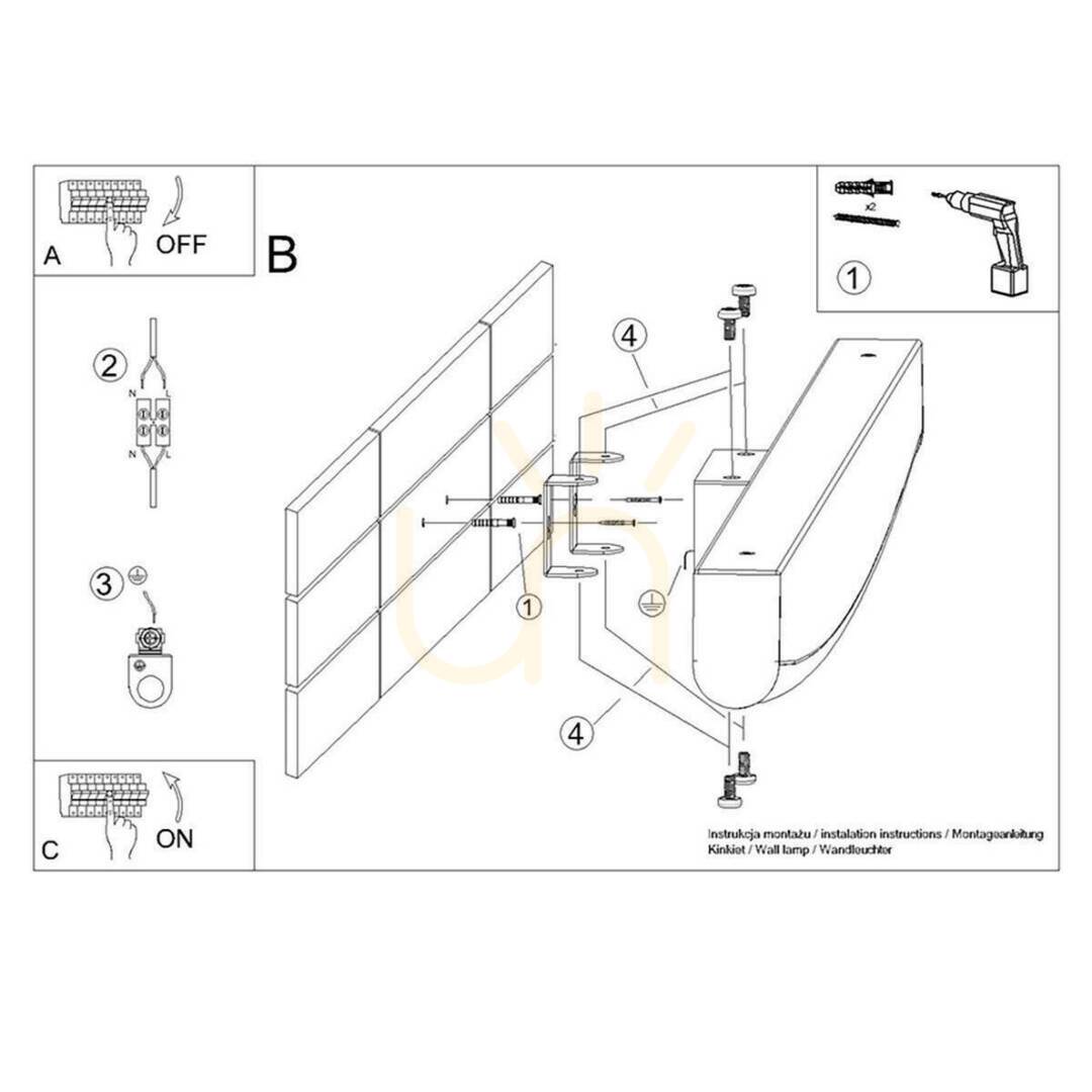 Check Wall lamp JORUN black LED 4000K Thoro Wall lamp JORUN black LED 4000K Thoro