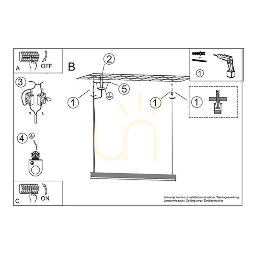 Show Pendant lamp FARGE white LED 3000K Thoro Pendant lamp FARGE white LED 3000K Thoro