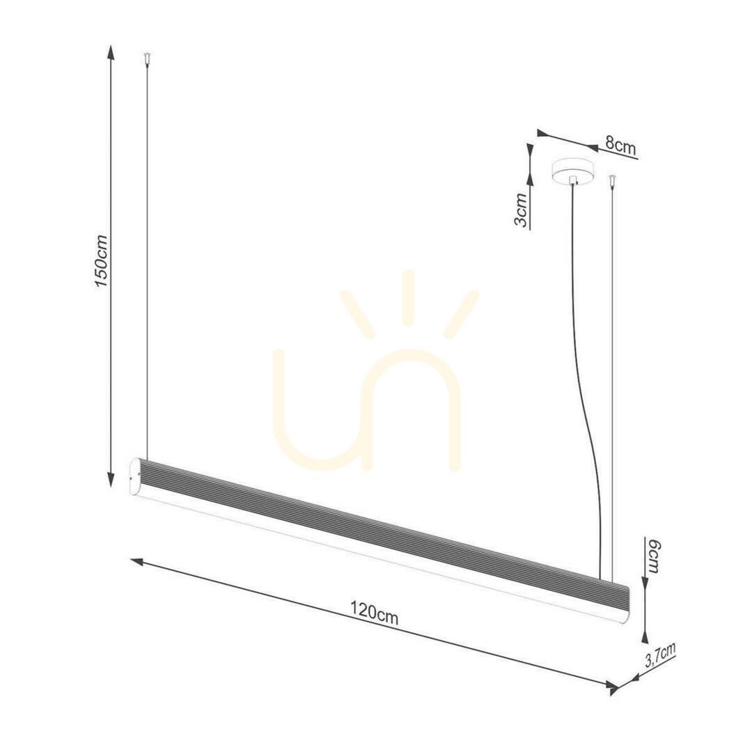 Display Pendant lamp FARGE black LED 4000K Thoro Pendant lamp FARGE black LED 4000K Thoro