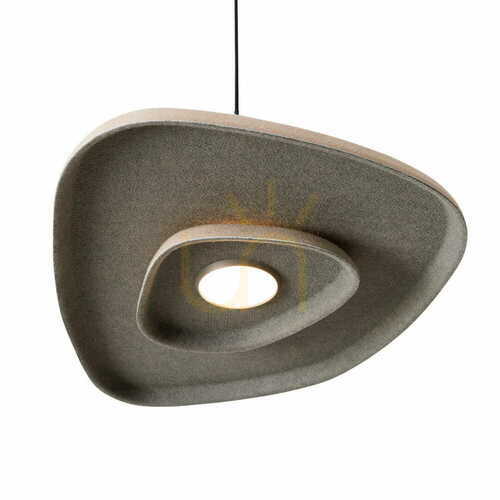 Check Pendant Light Max Light Deux P0561 Cream Grey Felt LED 40 cm