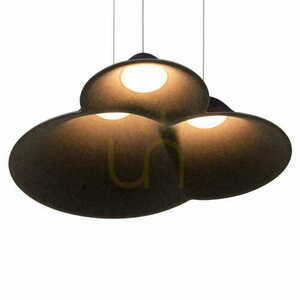 Pendant Light Max Light Bellmond P0565 Black Grey Felt 3-Light LED 60 cm small 1