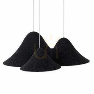 Pendant Light Max Light Bellmond P0565 Black Grey Felt 3-Light LED 60 cm small 3
