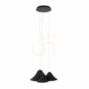 Pendant Light Max Light Bellmond P0565 Black Grey Felt 3-Light LED 60 cm small 4