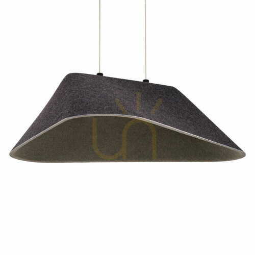 Check Pendant Light Max Light Carbon P0567 Black Grey Felt 50 cm LED 8W
