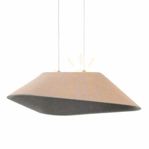 Check Max Light CARBON P0568 cream and grey felt pendant light LED 8 W 3000 K 55 × 50 cm