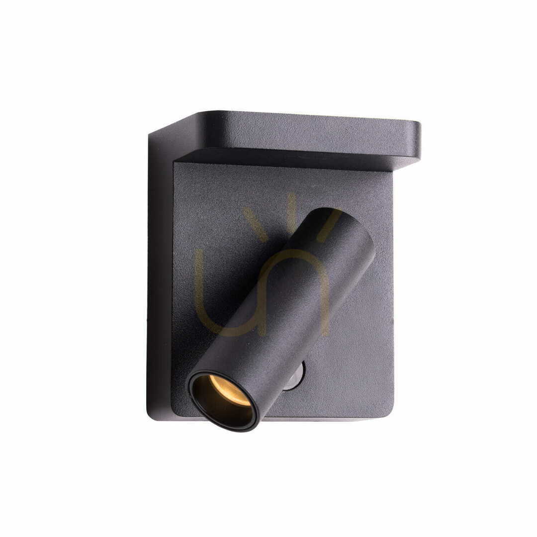 Wall Light Max Light Lofer W0374 Black 7W 3000K Aluminum