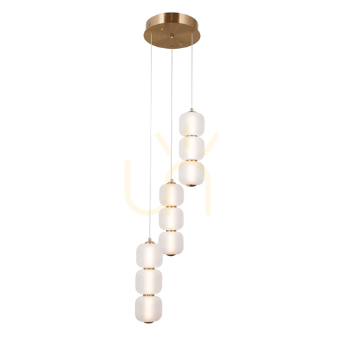 Check Italux Ganti LED Pendant Light 31 cm Gold Opal PND-34362-9-HBR-OPAL
