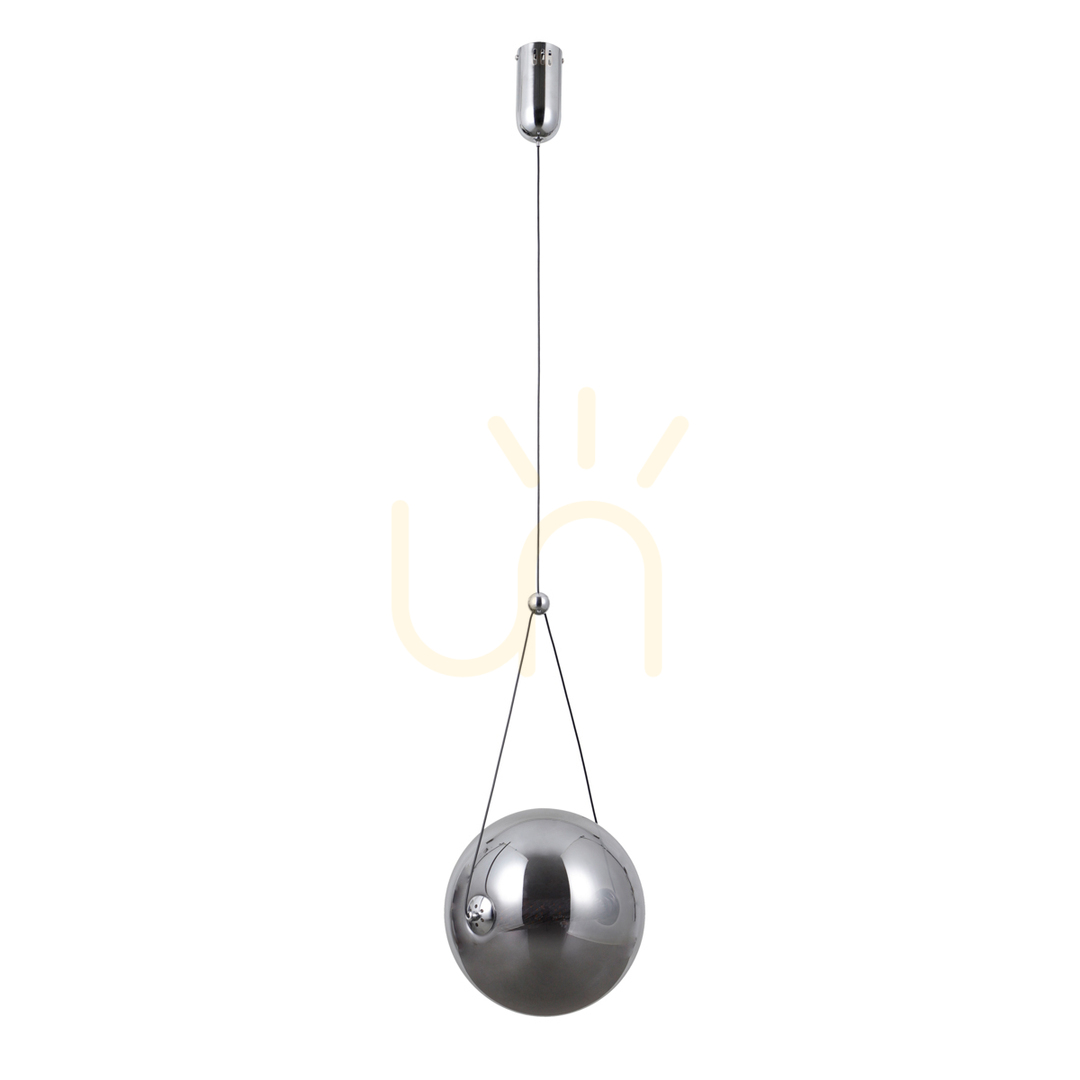 Italux Rastia LED Pendant Light Smoked Glass Chrome 25 cm PND-34361-L-CH-SG