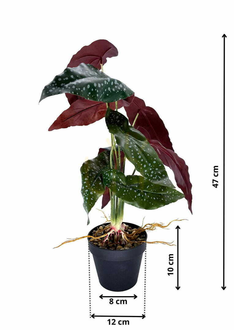 View Artificial Begonia Rosie Plant 47 cm Artificial Begonia Rosie Plant 47 cm