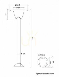 Outdoor Post Light SU-MA Bianca Black 116 cm 1083-116 small 3