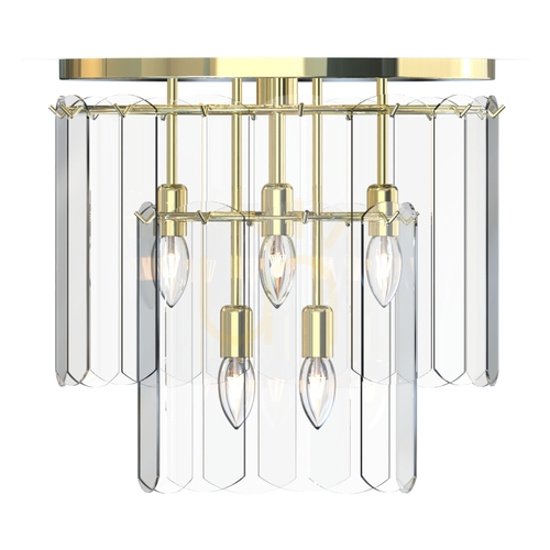 Check Zuma Line NIRA MX3523-8M-EGN gold ceiling light, clear glass, 8×E14 43 cm