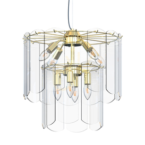 Zuma Line NIRA MD3523-8M-EGN gold chandelier, 8 × E14, 43 cm small 1