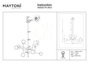 ERICH pendant lamp MOD221-PL-08-G Maytoni small 5