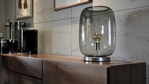 Modern table lamp Laut brass finish Famlight small 1