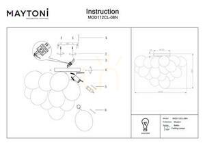 Flush Ceiling Light BALBO MOD112CL-08N Maytoni small 7