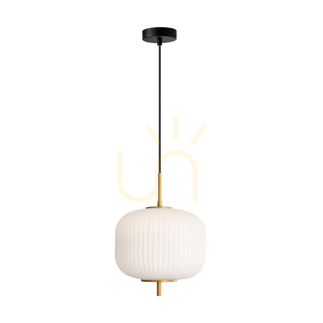 Italux Pendant Light Gold Opal Glass E27 25.5 cm PND-28798A-1-GD-WH