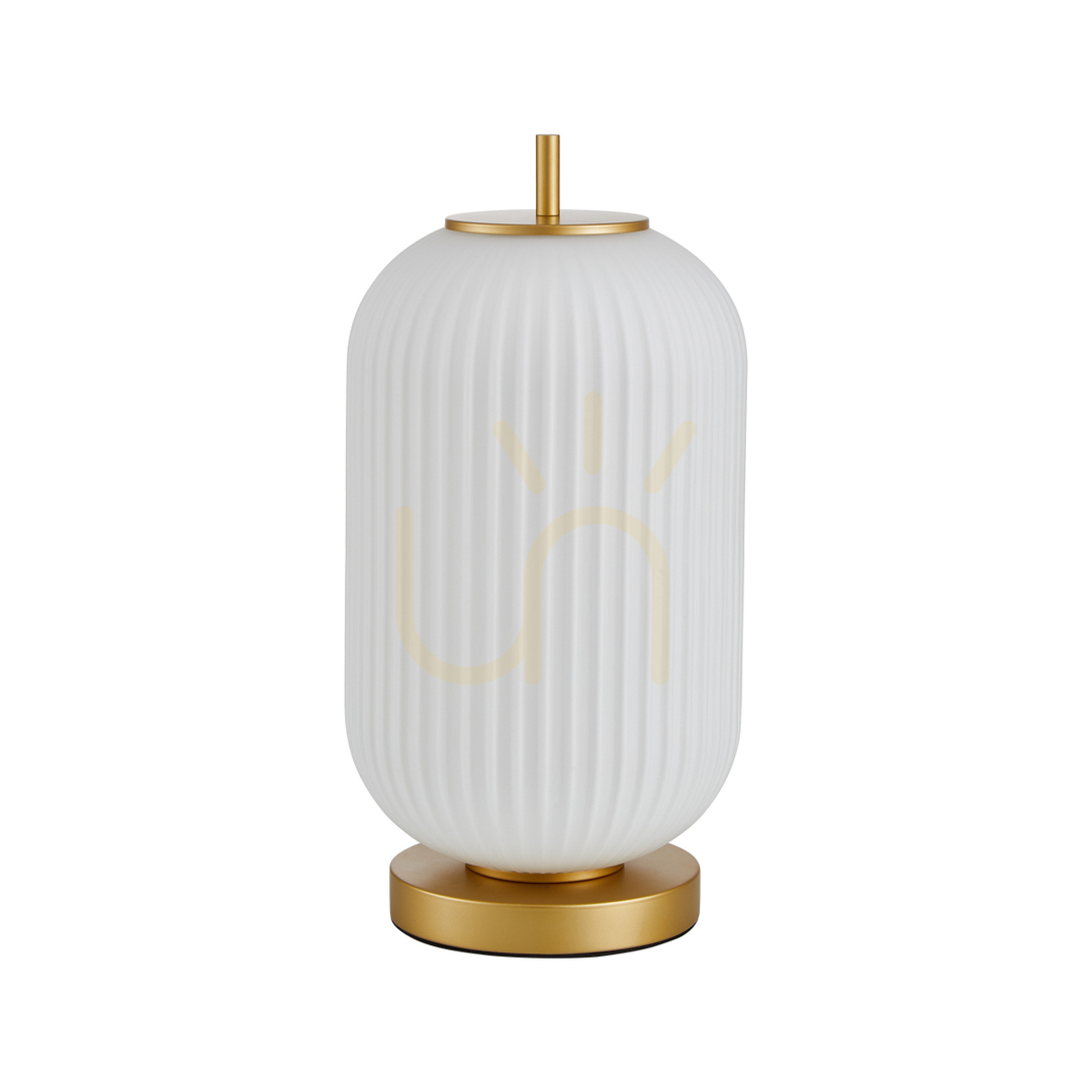 Desk Lamp Italux Olmeto E27 Golden Opal 40 cm Steel Glass TB-28798-1-GD-WH